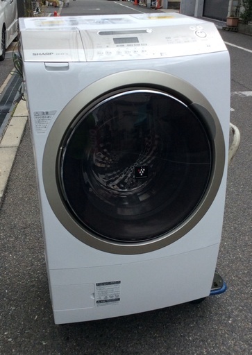 【RKGSE-444】特価！シャープ/ドラム式洗濯乾燥機/ES-Z210-NL/中古/2015年製/当社より近隣地域無料配達