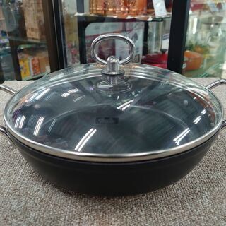 フィスラー(Fissler)　両手鍋 24㎝　ガラス蓋付き【愛品...