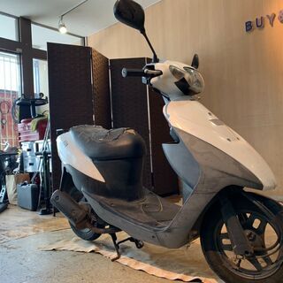 スズキ レッツ2 白 走行 9565km エンジン始動のみ確認OK スクーター