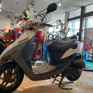 スズキ レッツ2 白 走行 9565km エンジン始動のみ確認OK スクーター