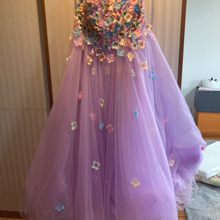 お値下げ☆カラードレス❤️ラベンダー色 大きいサイズ15号披露宴