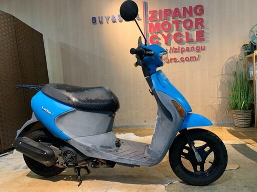 スズキ　レッツ4　青　インジェクション車両　走行　7961km　エンジン始動のみ確認　ベース　部品取り　書類あり　名変可能　スクーター　原付
