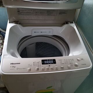 HISENSE　ハイセンス　洗濯機　美品　インバーター　静か　7.5kg