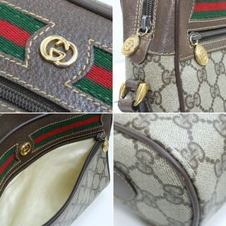 本物 オールドグッチ ショルダーバッグ 001.56.6472 斜め掛け GG柄