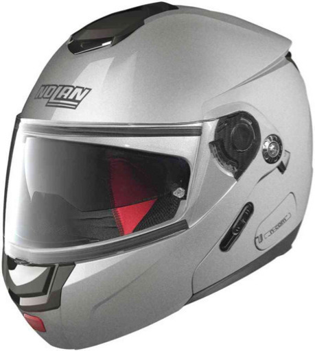 新品未使用箱のまま Nolan N90-2 フリップアップシステムヘルメット シルバー サイズM