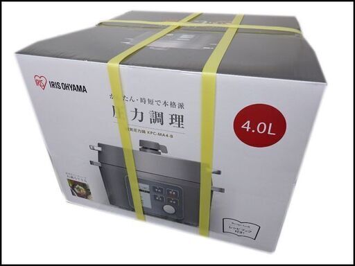 新品/アイリスオーヤマ◆電気圧力鍋/KPC-MA4-B◆4.0L/自動メニュー80種/3～4人向け/2020年モデル