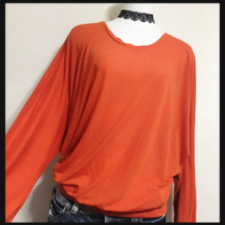 めーたん様[anne]ドルマンスリーブ ニットソー 橙色 カットソー着心地良いLサイズOK めーたん様[anne]ドルマンスリーブ ニットソー 橙色 カットソー着心地