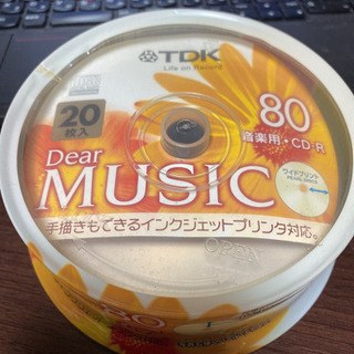 新品未使用 TDK CD-R MUSIC80 20まいいり 1