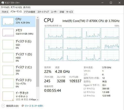 【他サイトにて成約】i7-8700K 3.7GHz ハイエンドＣＰＵ