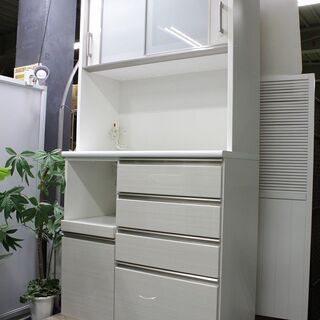 R2635) NITORI 中古ニトリ キッチンボード ポスティア 幅100 ホワイト