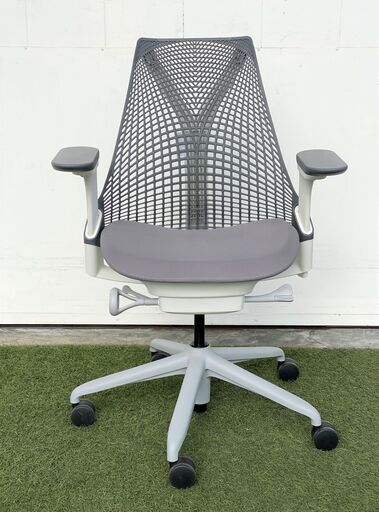 豪華 HermanMiller/ハーマンミラー　商品名:Sayl Chairs/セイルチェア　グレー アームレバーボタン付き　No.1220010631 いす