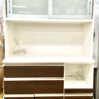 【おしゃれ】食器棚 キッチンボード コンセント２か所付