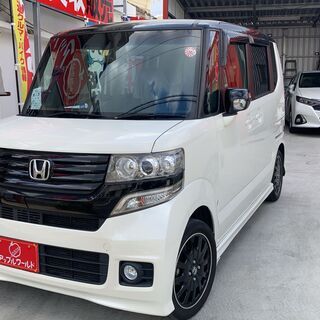 ローンok N Box カスタムgターボパケ 人気のツートンカラー県外仕入 アップルワールド沖縄 沖縄のn Boxの中古車 ジモティー