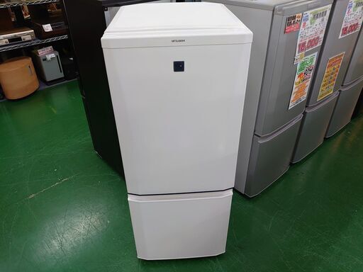 【店舗同時販売中】2014年製　MITSUBISHI｜三菱　2ドア冷凍冷蔵庫　MRｰP15EXｰKB　146L【店頭ご来店購入限定】