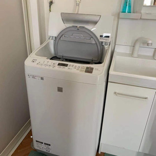 シャープ 縦型洗濯機 2019年製 ES-T5E6 5.5kg - 家具