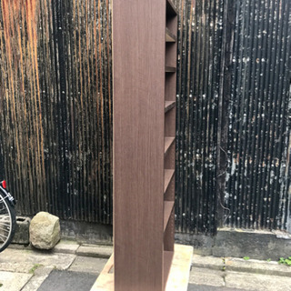 b*e様 送料無料 ニトリ？ナフコ？　スライド本棚　180 ダークブラウン ニトリ スライド本棚(テイルI 80WW） 書棚 ラック シェルフ