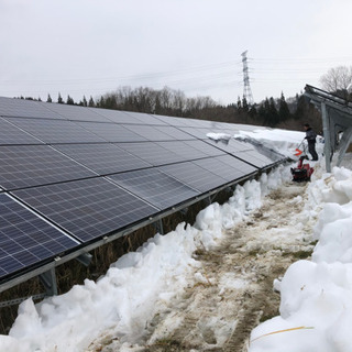 小矢部　太陽光発電所の除雪