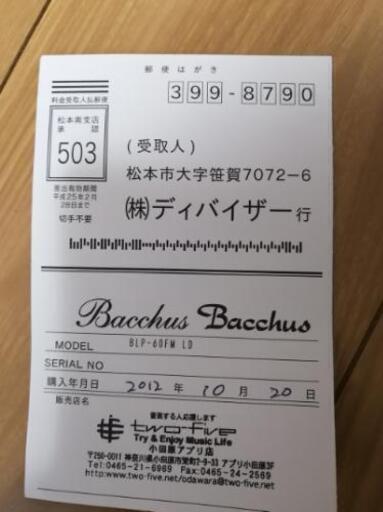 エレキギター Bacchus BLP60-FM LD 【公式通販】