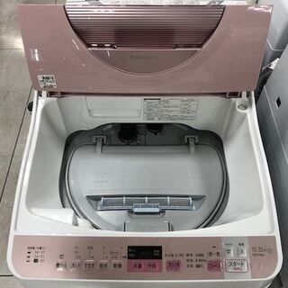 6ヶ月動作保証付 SHARP 洗濯乾燥機 5.5kg 2017年製【トレファク南柏店】