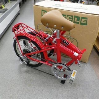 美品 ミムゴ 16インチ ノーパンクタイヤ 折り畳み自転車 6段変速 MG