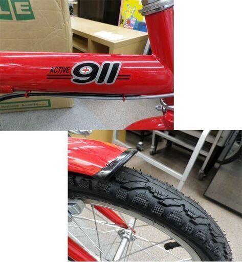 美品 ミムゴ 16インチ ノーパンクタイヤ 折り畳み自転車 6段変速 MG