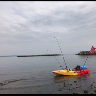 フィッシングカヤック オール、シート、安全旗セット