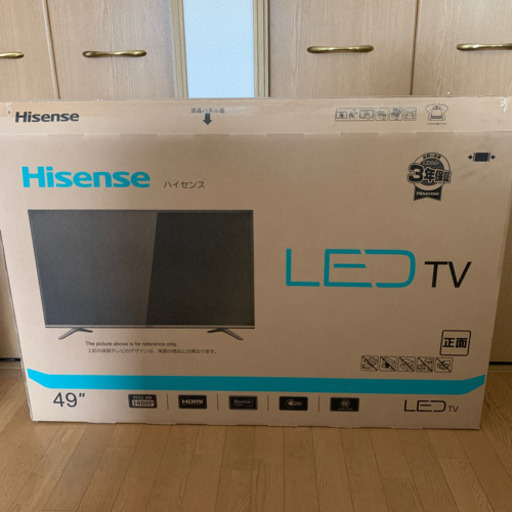 ほぼ未使用 49V型 液晶LEDテレビ Hisense 49A50 フルハイビジョン 外付HDD裏番組録画対応