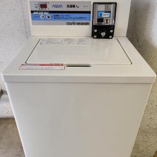 鍵1本ずつ、乾燥機扉割れ有】SANYO コイン式 洗濯機 ASW-J45C 2008年製