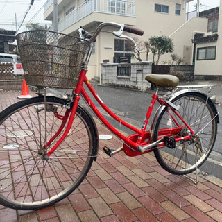 【ネット決済】自転車　ブリヂストン 赤　ママチャリ