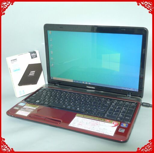 送料無料 新品SSD240GB 1台限定 ノートパソコン 中古良品 15.6型 東芝 T351/57CR Core i5 8GB Blu-ray 無線 Win10 テンキー Office レッド