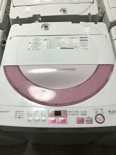 ✨特別SALE商品✨6K 洗濯機 2017年製 SHARP ES-GE6A-P 中古家電