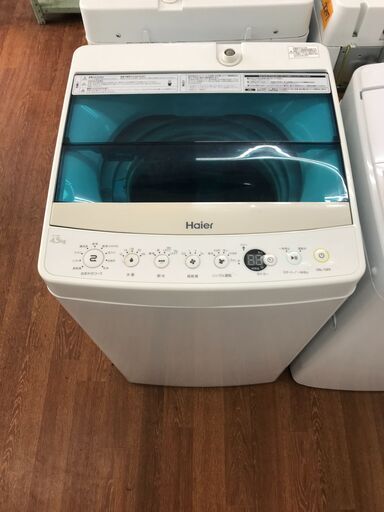 【リサイクルショップどりーむ天保山】4190　洗濯機　ハイアール　2018年製　4.5Kg　美品　整備済　{3か月保証付き｝
