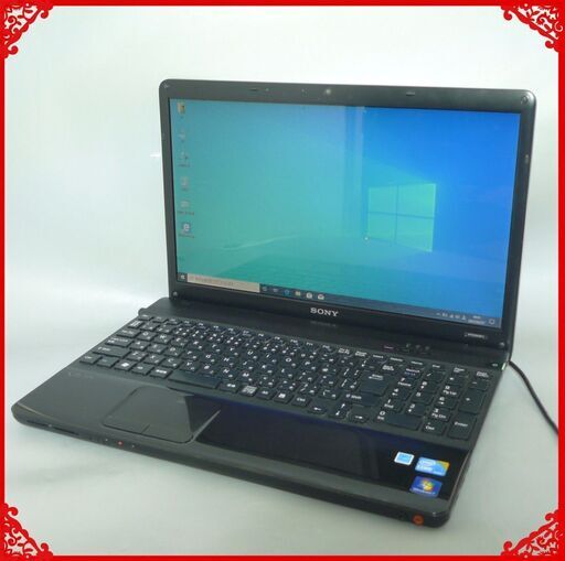 送料無料 ブラック 1台限定 ノートPC 中古良品 15.5型 SONY VPCEB28FJ Core i3 4GB 500GB DVDRW 無線 カメラ Bluetooth Windows10 Office