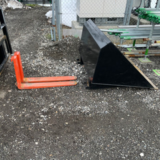除雪バケット　フォークリフト用　爪付き