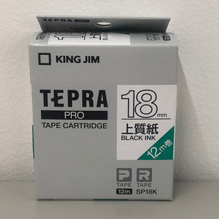 TEPRA PRO テプラ テープカートリッジ＊上質紙１８ｍｍ幅...