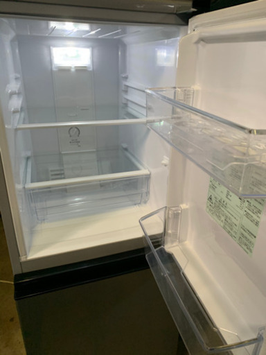 s0129-23 AQUAノンフロン冷凍冷蔵庫　AQR-J13H 126L 2019年製　割れ有
