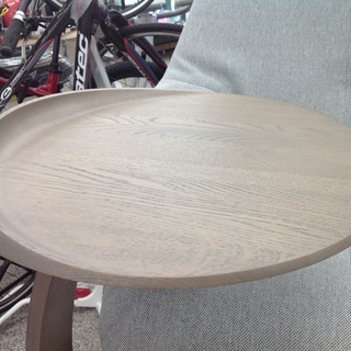 カリモク 布製 パーソナルチェア サイドテーブル オットマン付き