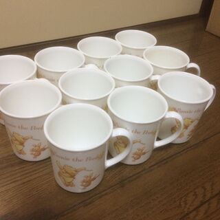 【無料】くまのプーさんのコーヒーカップ 11個 (1)