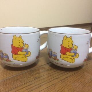 【無料】くまのプーさんのコーヒーカップ 2個 (5) 