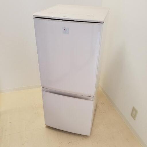 ■配送・設置可■2014年製 SHARP シャープ 2ドア 137L ノンフロン冷凍冷蔵庫 SJ-PD14A-C