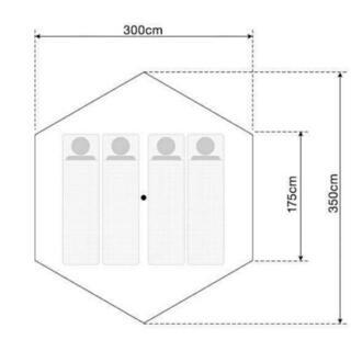 ワンポールテント TC素材　高さ215cm