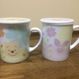 【無料】くまのプーさんの蓋つきコーヒーカップ 2個 (16) 