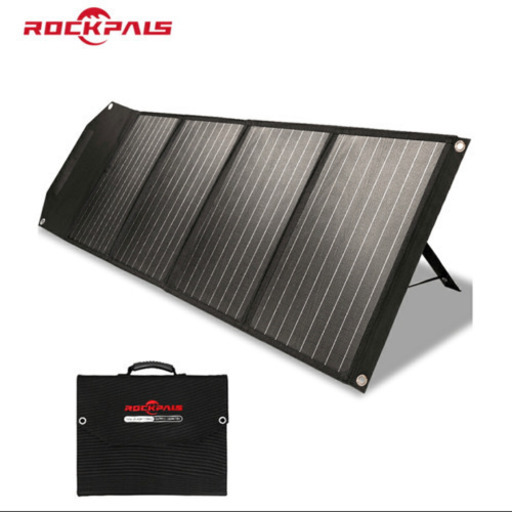 Rockpals ソーラーパネル 100W ETFE ソーラーチャージャー折りたたみ式 DC出力/USB出力/折りたたみ式 スマホやタブレット 充電可能