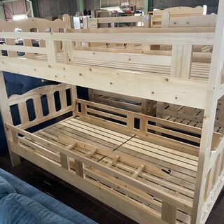 新品2段ベッド！10台限り！税込み19800円です！パイン材！上下分割できます。シングルベッド2台でもOKです♪ 新品2段ベッド！10台限り！税込み19800円です！パイン材！上下分割でき