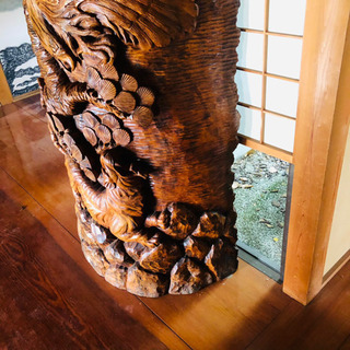 木彫り　彫刻の置物