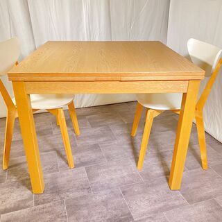 ダイニング3点セット 伸長式テーブル 中古