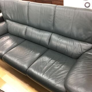 karimoku 3人掛けソファ モスグリーン【トレファク岸和田店】