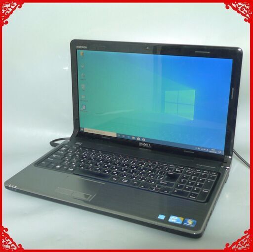 送料無料 中古良品 15.6型 Dell Inspiron 1564 ノートパソコン Core i3 4GB 750GB DVDRW 無線 Webカメラ テンキー付 Windows10 LibreOffice