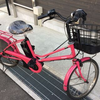 地域限定送料無料　パナソニック　ララファイブ　8,9AH　新基準　子供乗せ　ピンク　パスバビー　ギュットアニーズ　神戸市　電動自転車 地域限定送料無料 パナソニック ララファイブ 新基準 子供乗せ 20