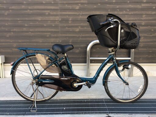 地域限定送料無料　パナソニック　ギュット　新基準　子供乗せ　3人乗り　8AH　紺　キッス　アンジェリーノ　神戸市　電動自転車